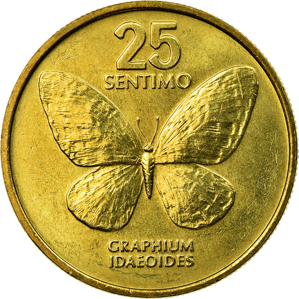 Moneta, Filippine, 25 Sentimos, 1990, SPL-, Ottone, KM:241.1