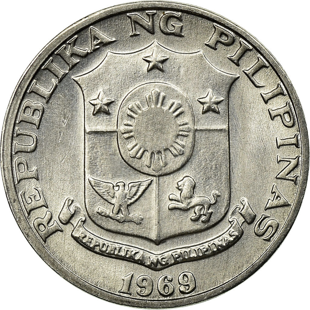 Coin, Philippines, Sentimo, 1969, AU(55-58), Aluminum, KM:196