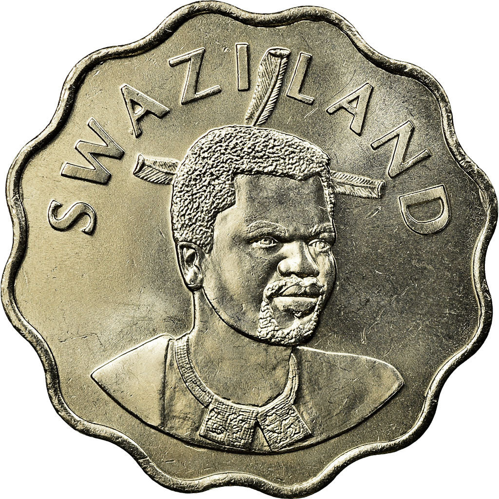 Coin, Swaziland, King Msawati III, 20 Cents, 2002, British Royal Mint