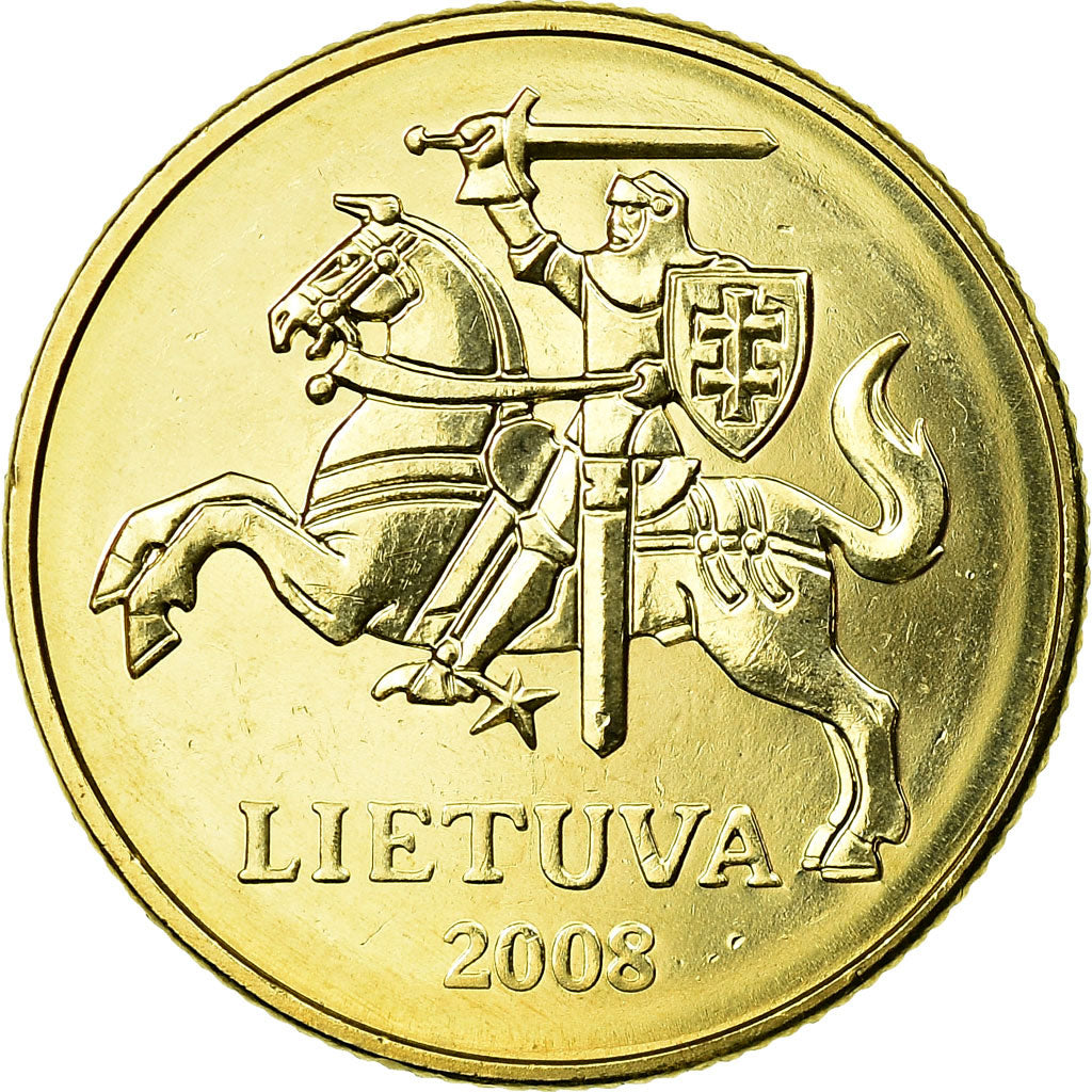 Munten, Lithouwen, 20 Centu, 2008, PR, Nickel-brass, KM:107