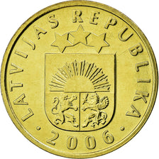 Coin, Latvia, 5 Santimi, 2006, AU(55-58), Nickel-brass, KM:16