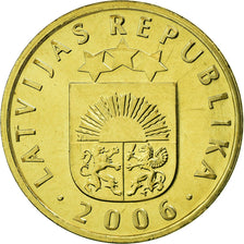 Coin, Latvia, 5 Santimi, 2006, AU(55-58), Nickel-brass, KM:16