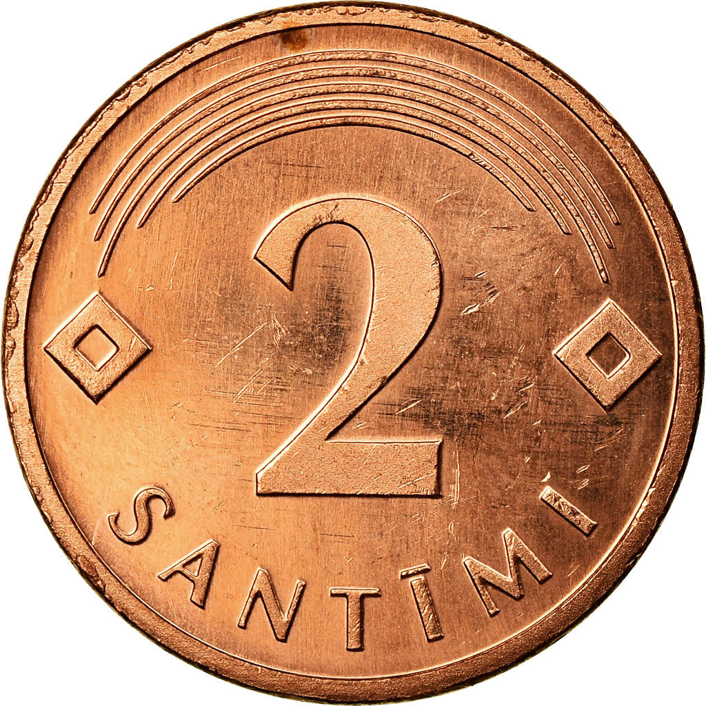 Coin, Latvia, 2 Santimi, 2006, AU(55-58), Copper Clad Steel, KM:21