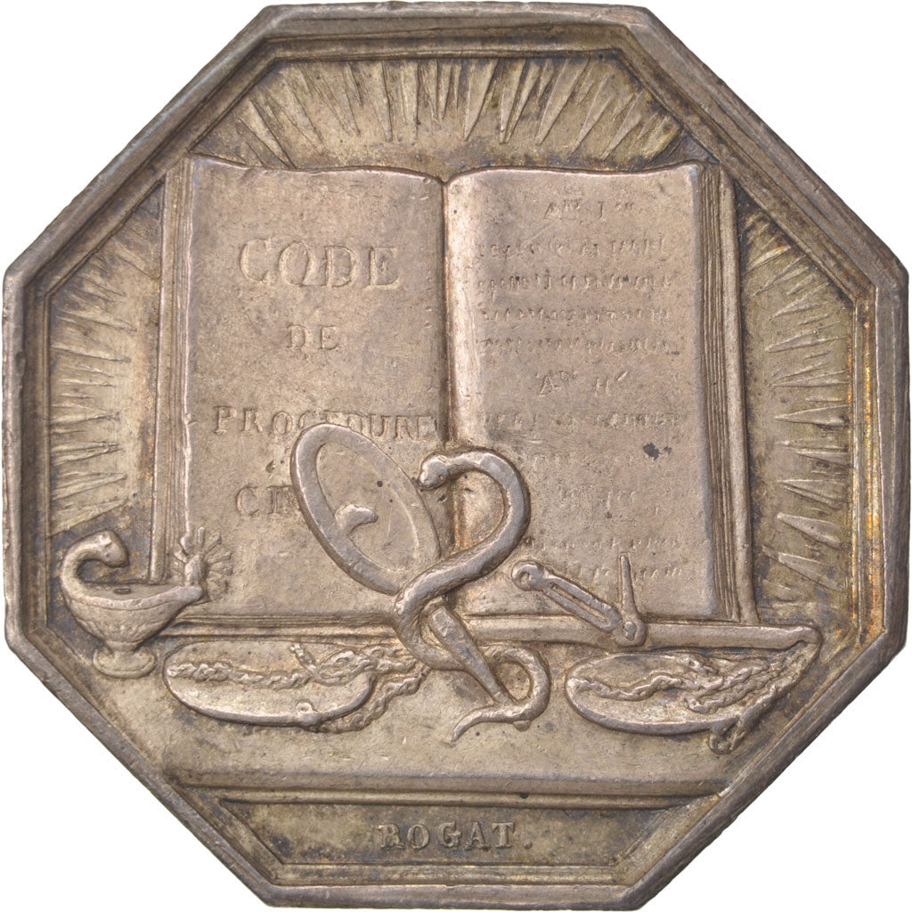 France, Justice, Token, AU(55-58), Rogat, Silver, 18.09
