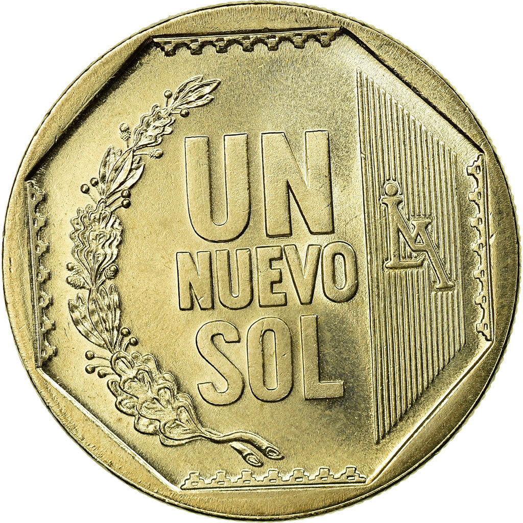 Coin, Peru, Nuevo Sol, 2007, Lima, MS(63), Copper-Nickel-Zinc, KM:308.4