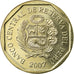 Moneta, Peru, Nuevo Sol, 2007, Lima, MS(63), Miedź-Nikiel-Cynk, KM:308.4
