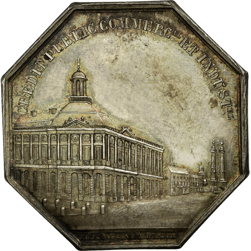 France, Token, Bank, 1835, AU(55-58), Silver