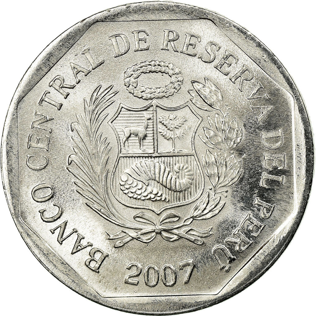 Moneda, Perú, 5 Centimos, 2007, Lima, EBC, Aluminio, KM:304.4a