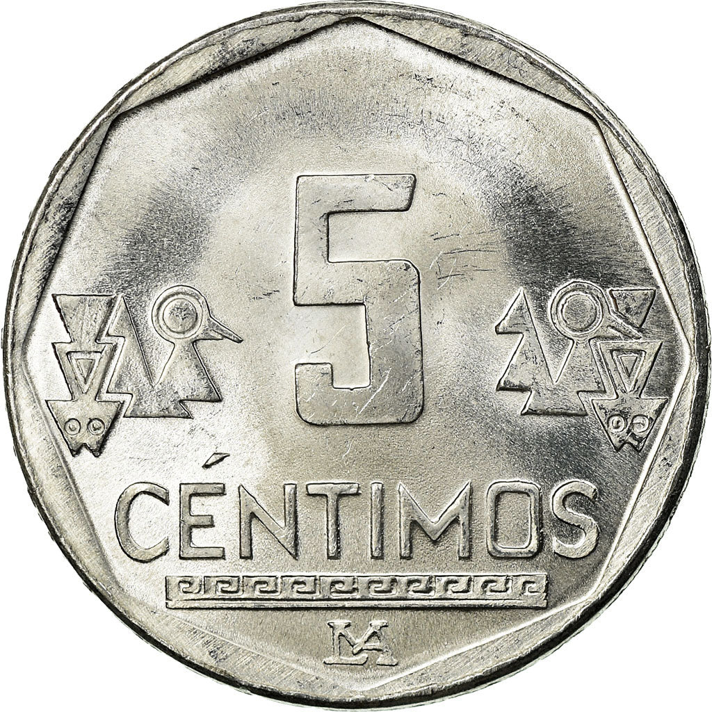 Moneda, Perú, 5 Centimos, 2007, Lima, EBC, Aluminio, KM:304.4a