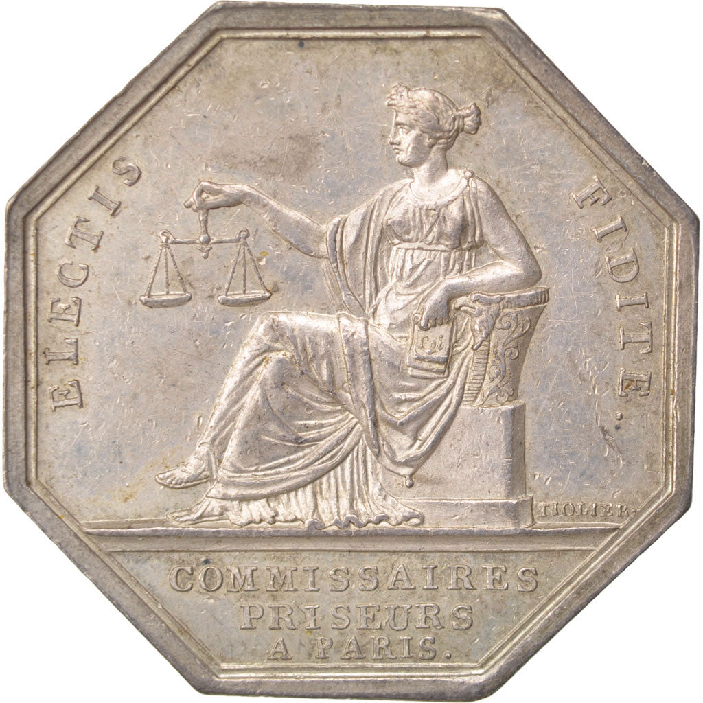 France, Justice, Token, AU(55-58), Tiolier, Silver, 17.71