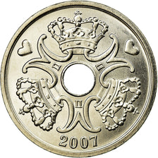 Coin, Denmark, Margrethe II, 5 Kroner, 2007, Brondby, MS(63), Copper-nickel