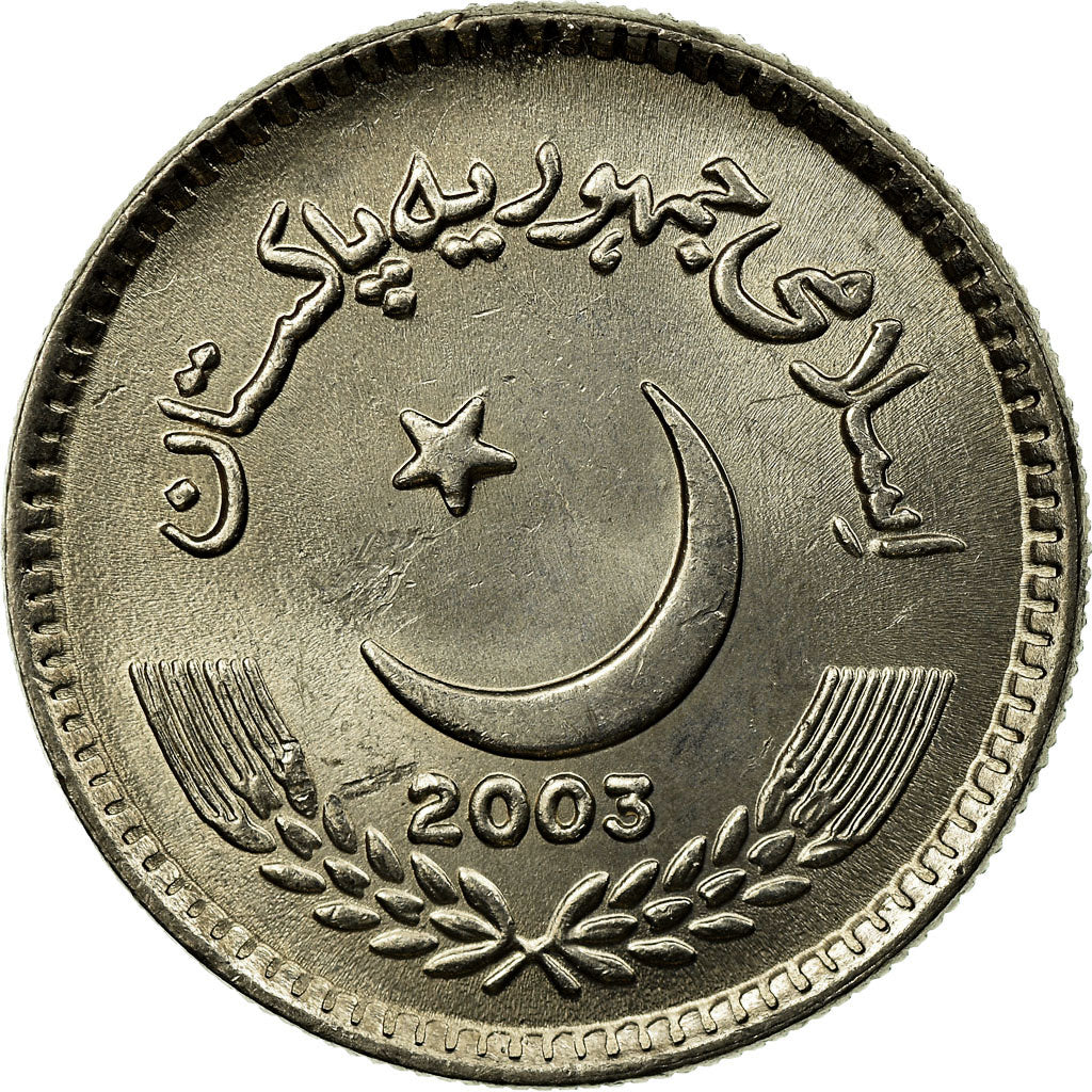 Coin, Pakistan, 5 Rupees, 2003, AU(55-58), Copper-nickel, KM:65