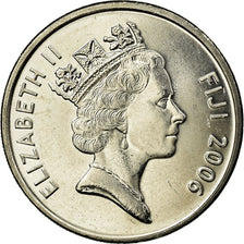 Moneta, Fiji, Elizabeth II, 20 Cents, 2006, MS(63), Nickel platerowany stalą