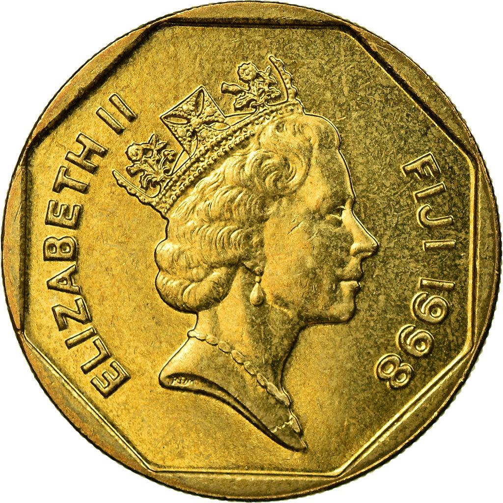 Monnaie, Fiji, Elizabeth II, Dollar, 1998, TTB, Aluminum-Bronze, KM:73