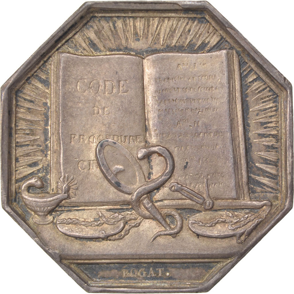 France, Justice, Token, AU(55-58), Rogat, Silver, 17.27