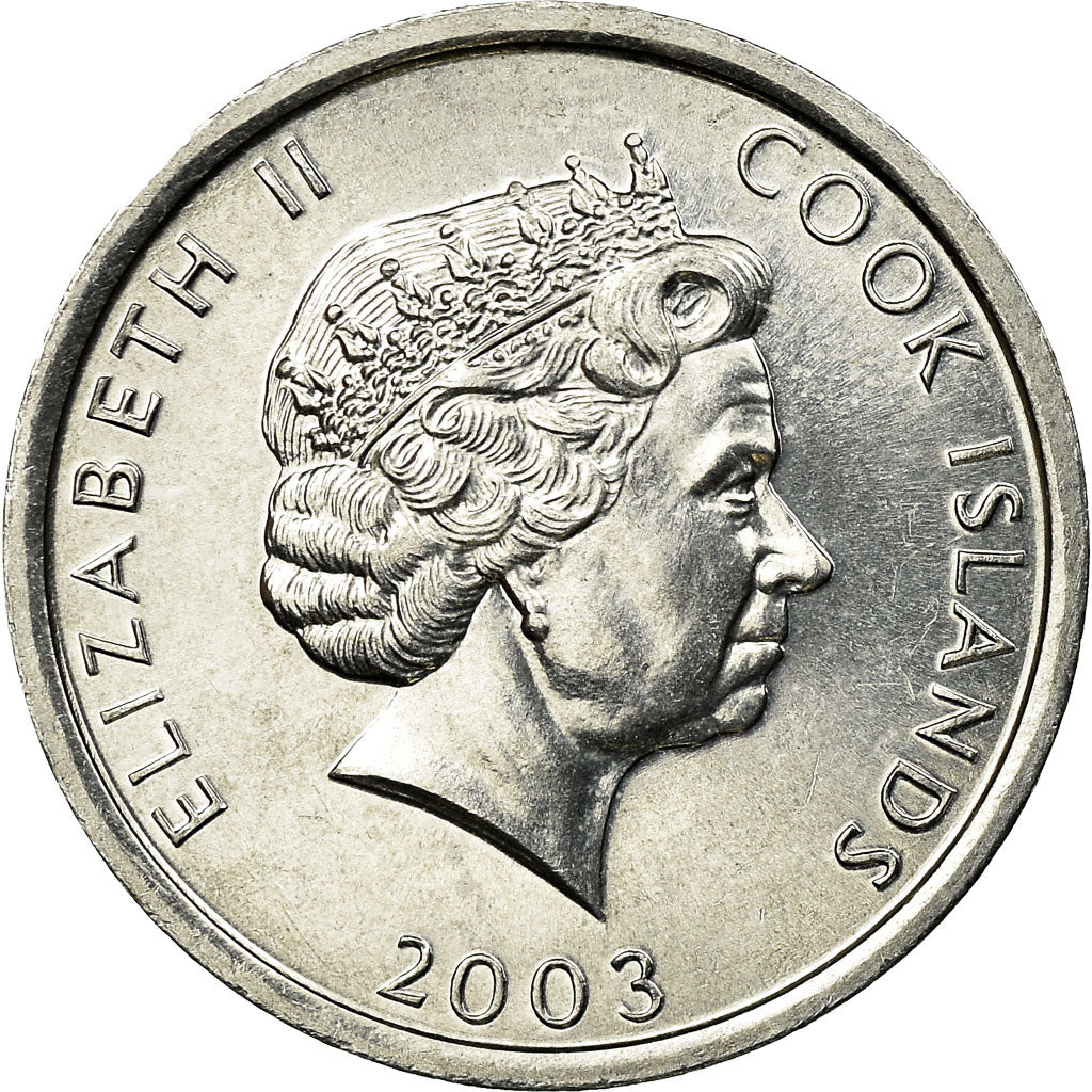 Coin, Cook Islands, Elizabeth II, Cent, 2003, Franklin Mint, MS(63), Aluminum