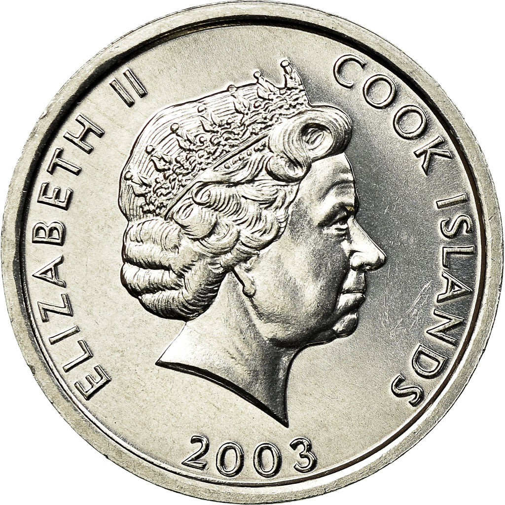 Coin, Cook Islands, Elizabeth II, Cent, 2003, Franklin Mint, MS(63), Aluminum