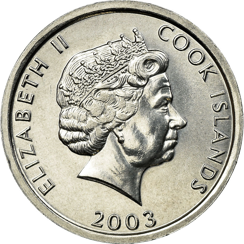 Coin, Cook Islands, Elizabeth II, Cent, 2003, Franklin Mint, MS(63), Aluminum