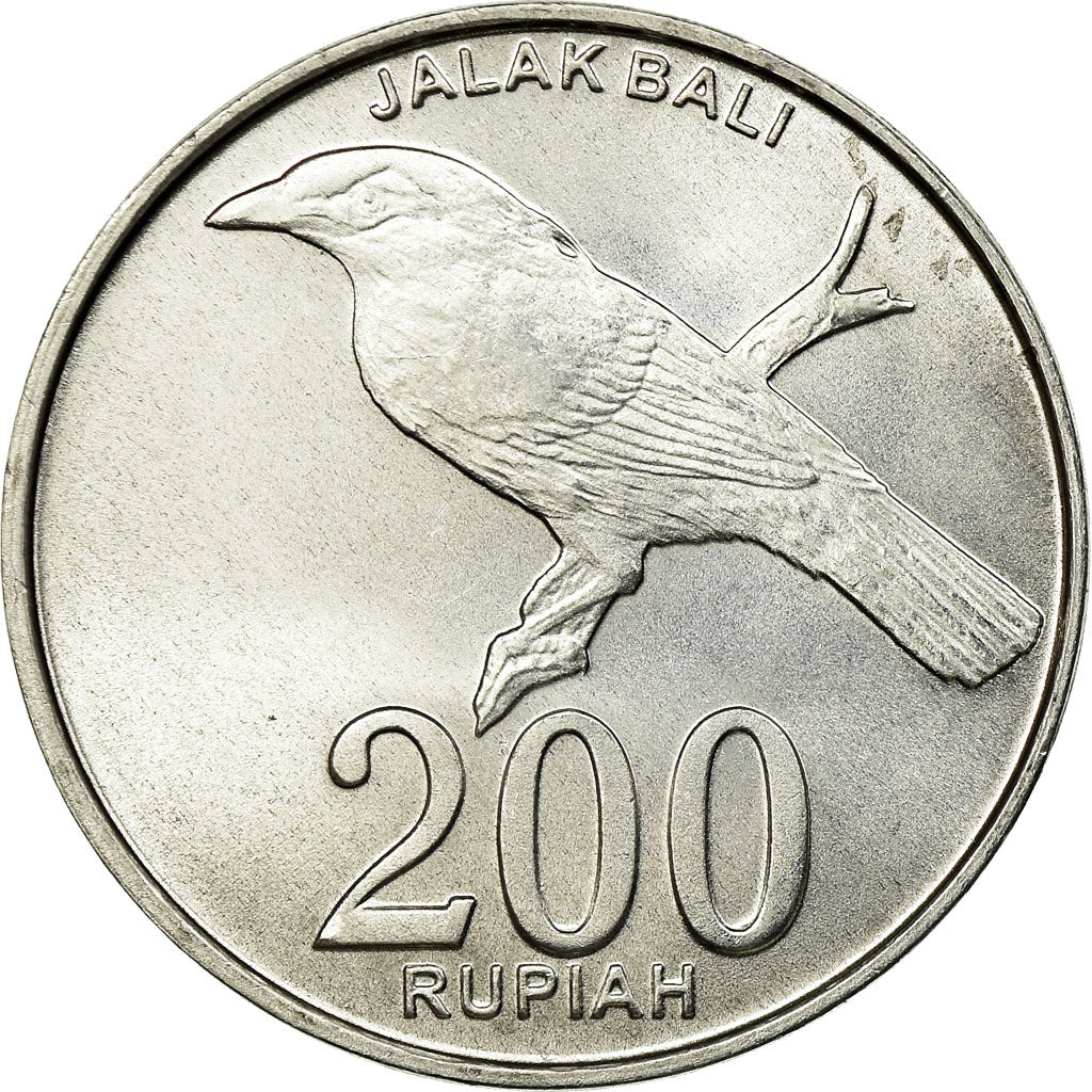 Coin, Indonesia, 200 Rupiah, 2003, Perum Peruri, AU(55-58), Aluminum, KM:66