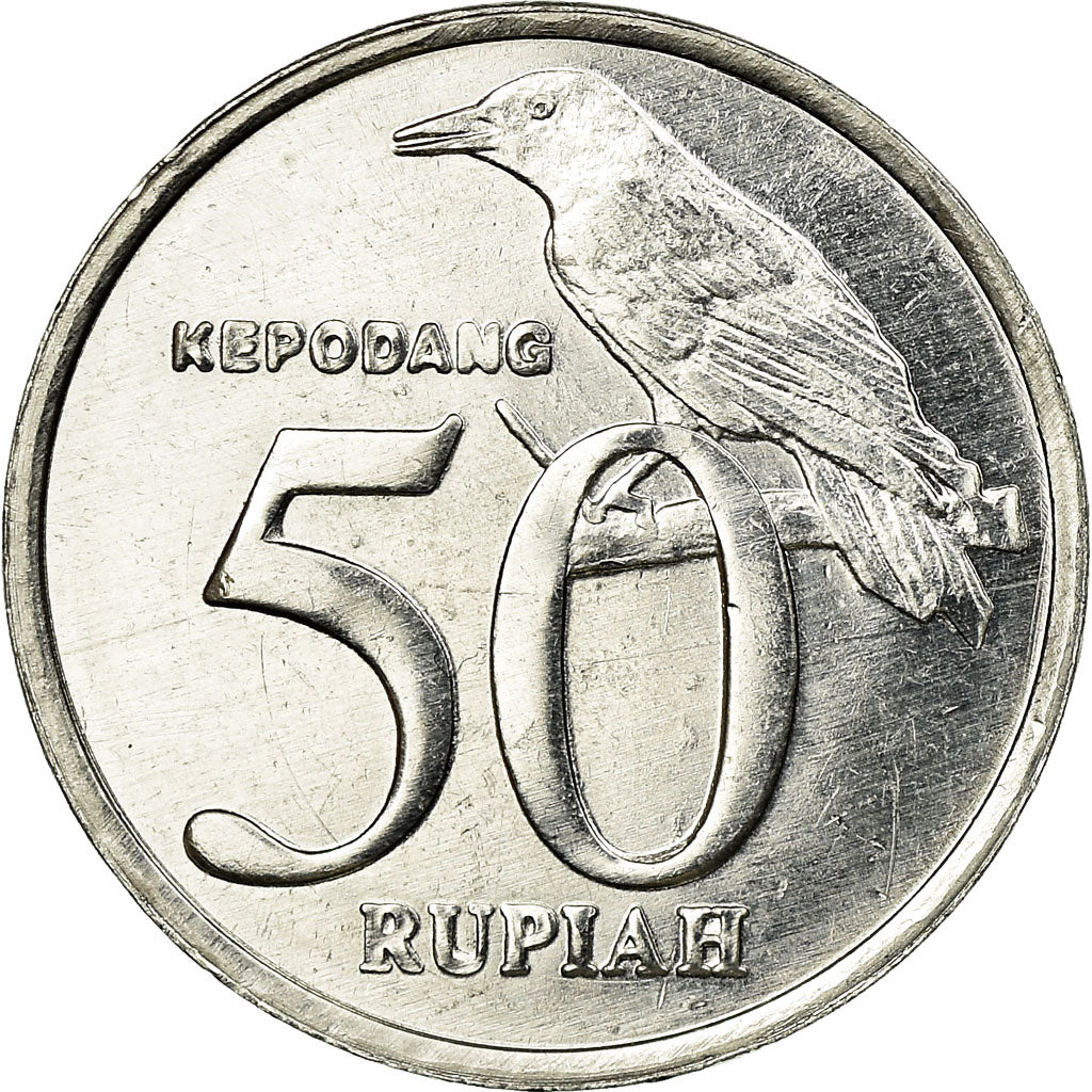 Coin, Indonesia, 50 Rupiah, 2002, AU(55-58), Aluminum, KM:60