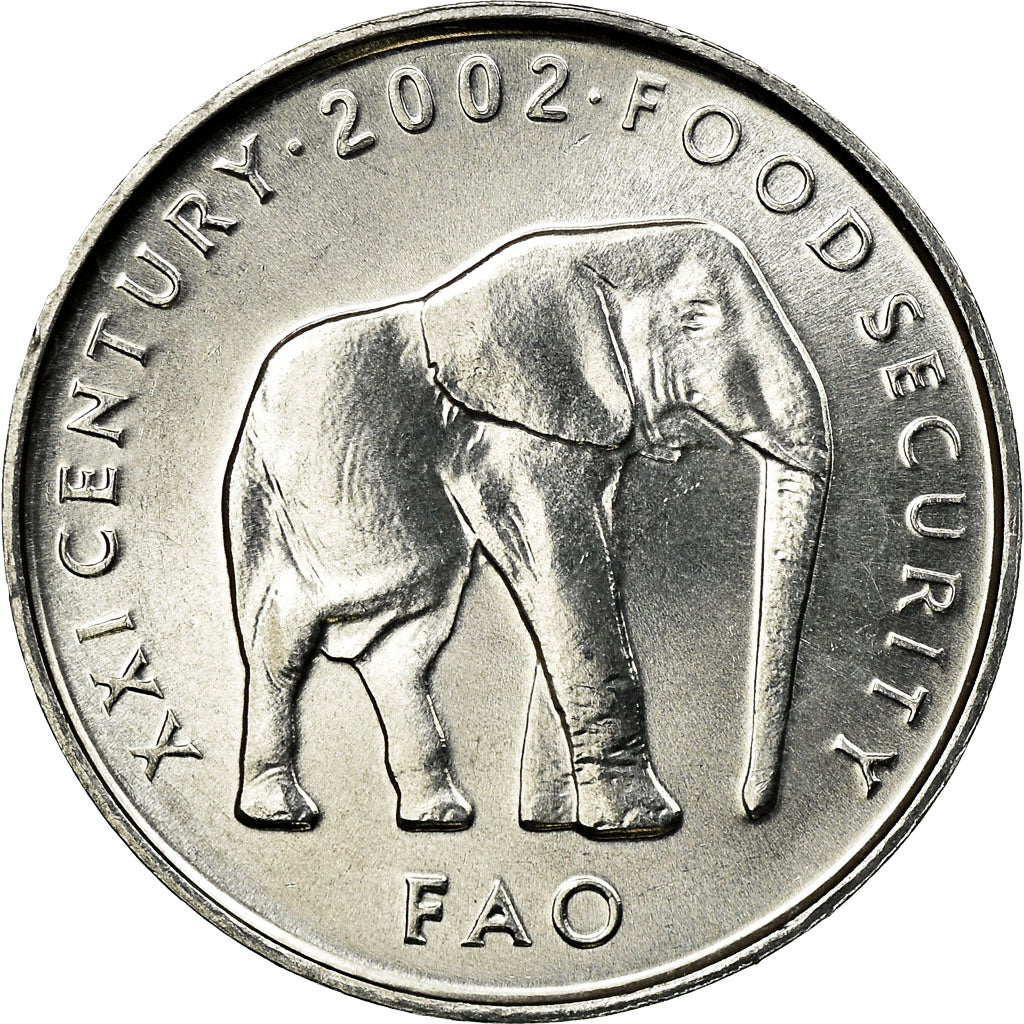 Coin, Somalia, 5 Shilling / Scellini, 2002, MS(63), Aluminum, KM:45