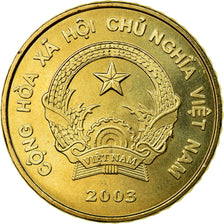Coin, Vietnam, SOCIALIST REPUBLIC, 5000 Dông, 2003, Vantaa, MS(63), Brass