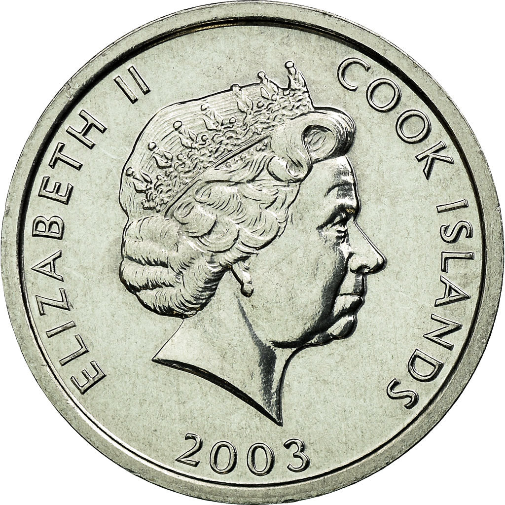 Coin, Cook Islands, Elizabeth II, Cent, 2003, Franklin Mint, MS(63), Aluminum