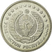 Moneta, Uzbekistan, 50 Tiyin, 1994, EF(40-45), Nikiel powlekany stalą, KM:6.2