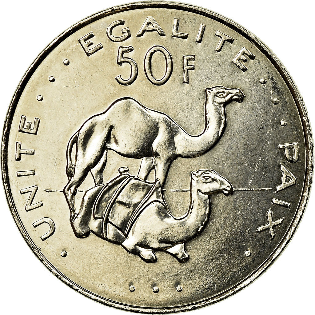 Coin, Djibouti, 50 Francs, 2007, Paris, AU(55-58), Copper-nickel, KM:25