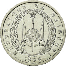 Coin, Djibouti, 2 Francs, 1999, Paris, MS(63), Aluminum, KM:21