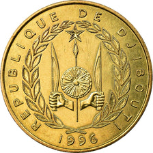 Coin, Djibouti, 20 Francs, 1996, Paris, EF(40-45), Aluminum-Bronze, KM:24