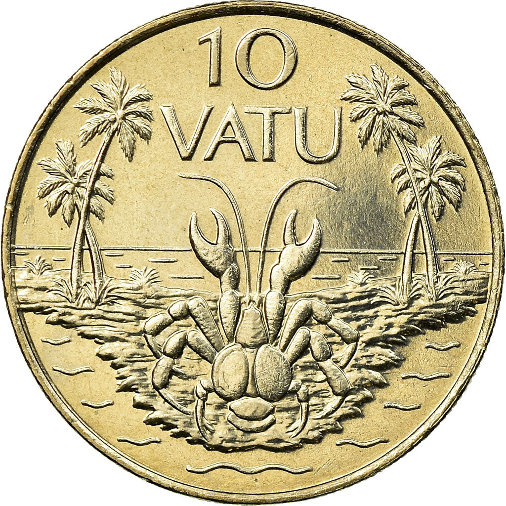 Coin, Vanuatu, 10 Vatu, 1995, British Royal Mint, MS(63), Copper-nickel, KM:6
