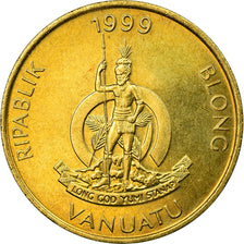 Coin, Vanuatu, 5 Vatu, 1999, British Royal Mint, EF(40-45), Nickel-brass, KM:5