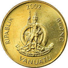 Moeda, Vanuatu, Vatu, 2002, British Royal Mint, EF(40-45), Níquel-Latão, KM:3