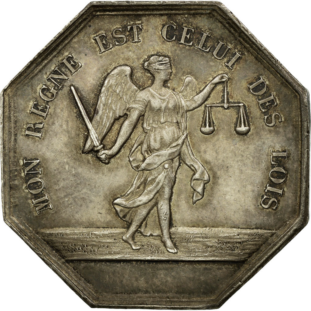 France, Token, Justice, 1833, AU(55-58), Silver