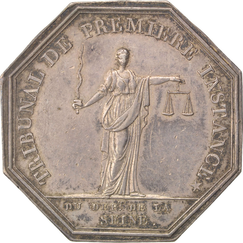 Francia, Token, Justice, 1801, SPL-, Argento