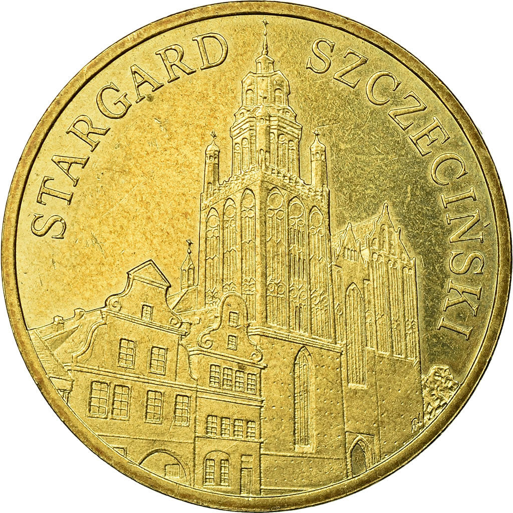 Coin, Poland, STARGARD - SZCZECINSKI, 2 Zlote, 2007, Warsaw, EF(40-45), Brass