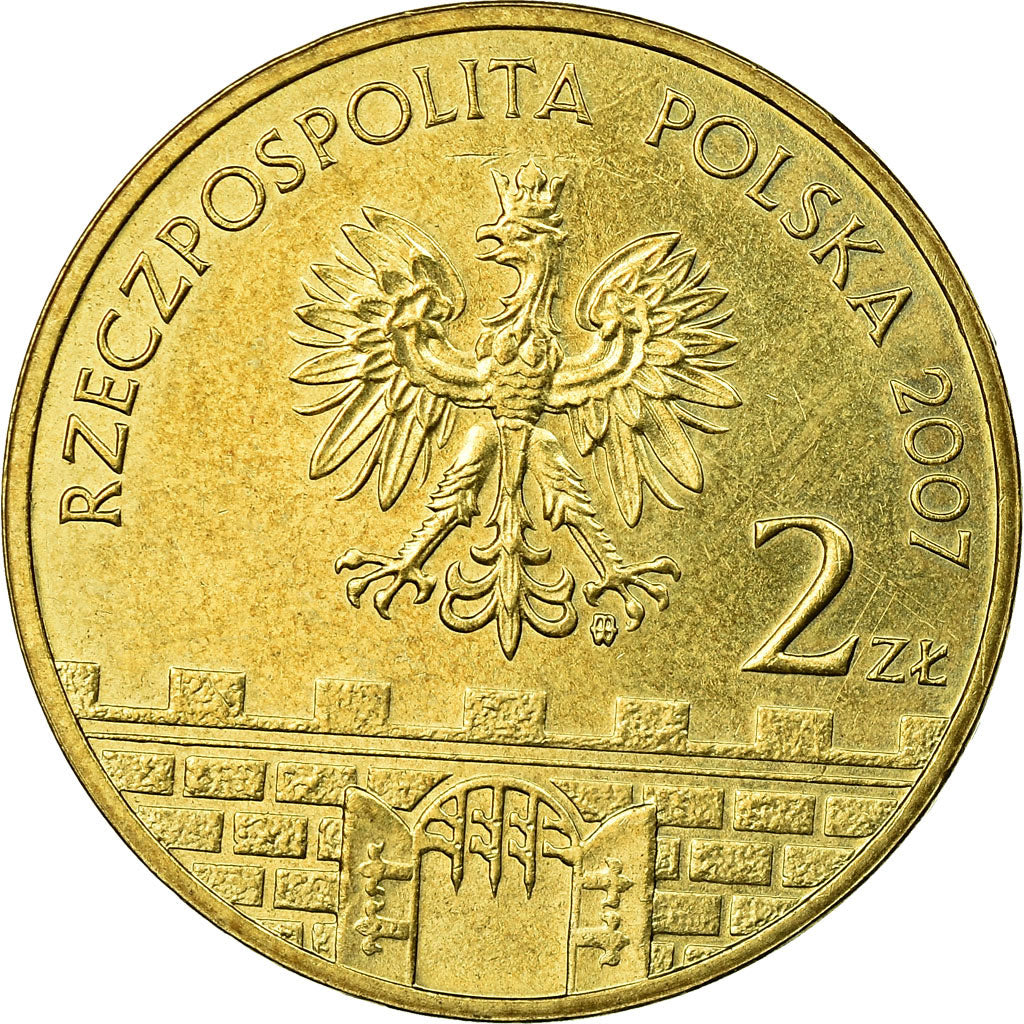 Coin, Poland, STARGARD - SZCZECINSKI, 2 Zlote, 2007, Warsaw, EF(40-45), Brass