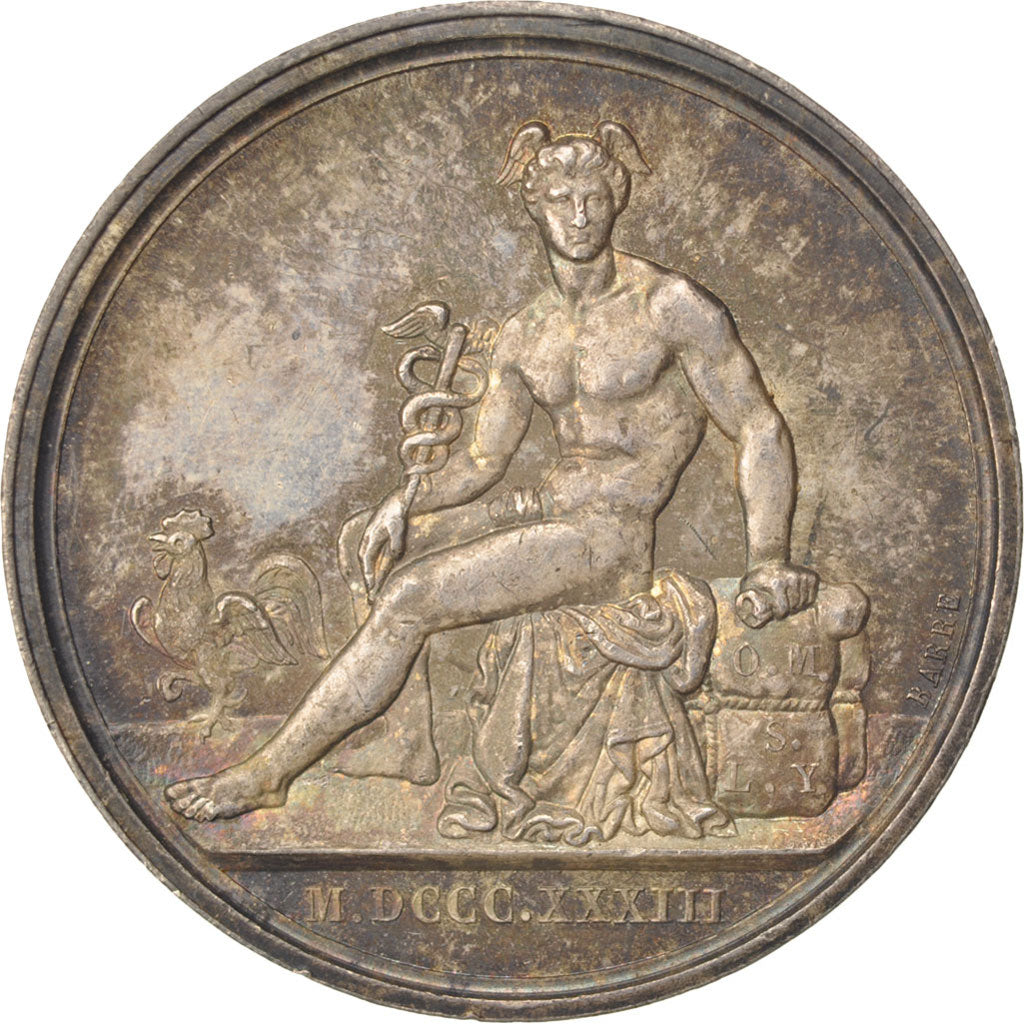 France, Trade Brokers, Token, 1833, AU(55-58), Silver, 18.81