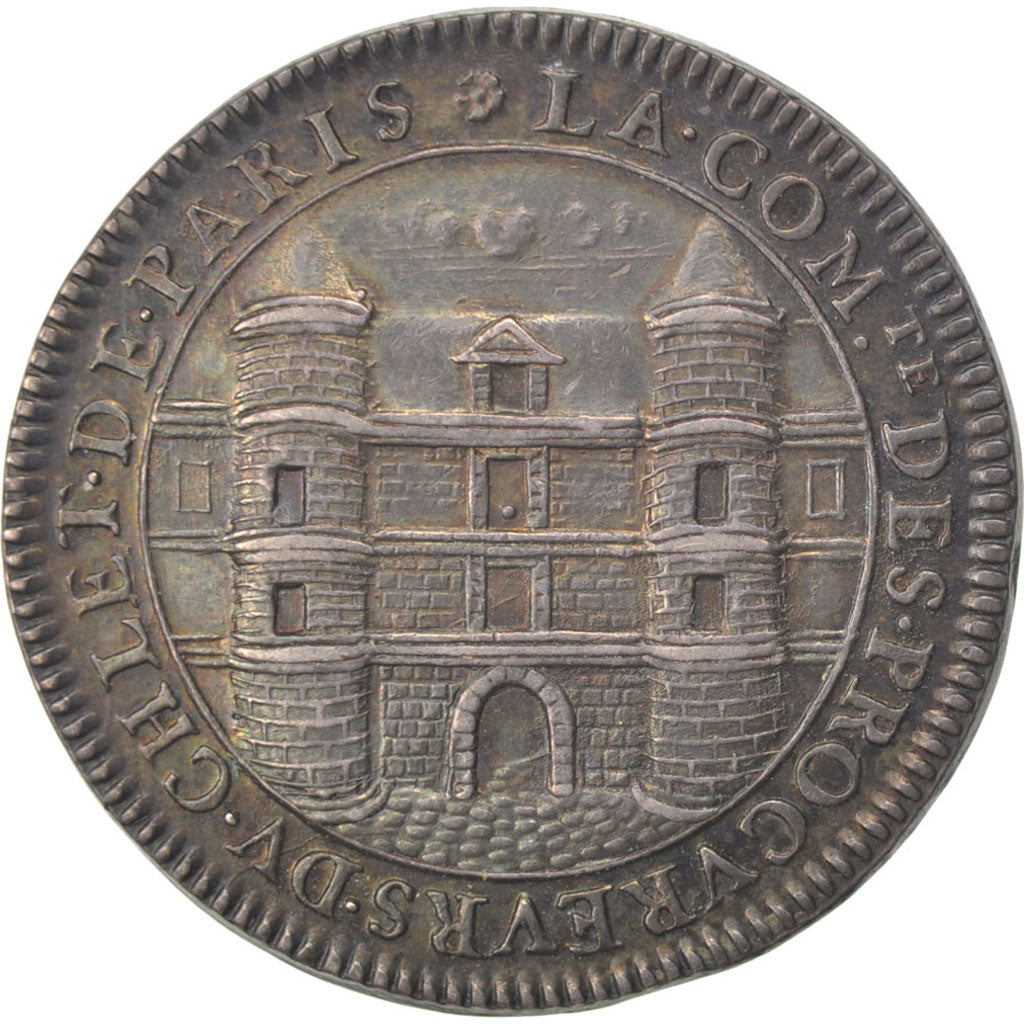 France, Royal, Token, 1664, AU(55-58), Silver, Feuardent #3229, 7.67