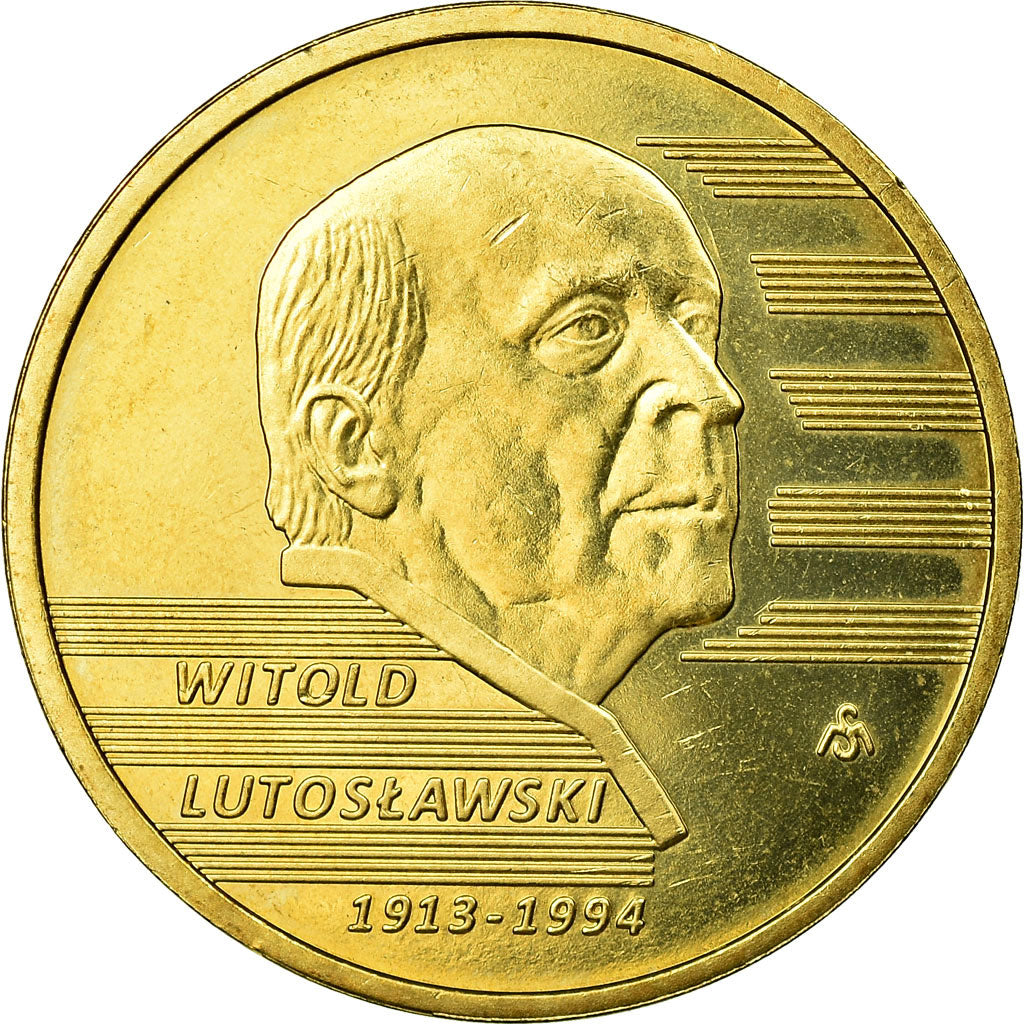 Moneda, Polonia, Witold Lutoslawski, 2 Zlotych, 2013, Warsaw, MBC, Cobre -