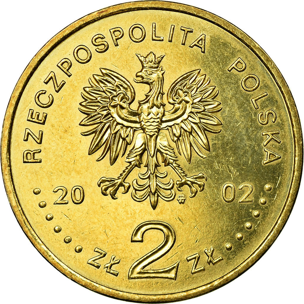 Coin, Poland, Gen. Wladyslaw Anders, 2 Zlote, 2002, Warsaw, EF(40-45), Brass