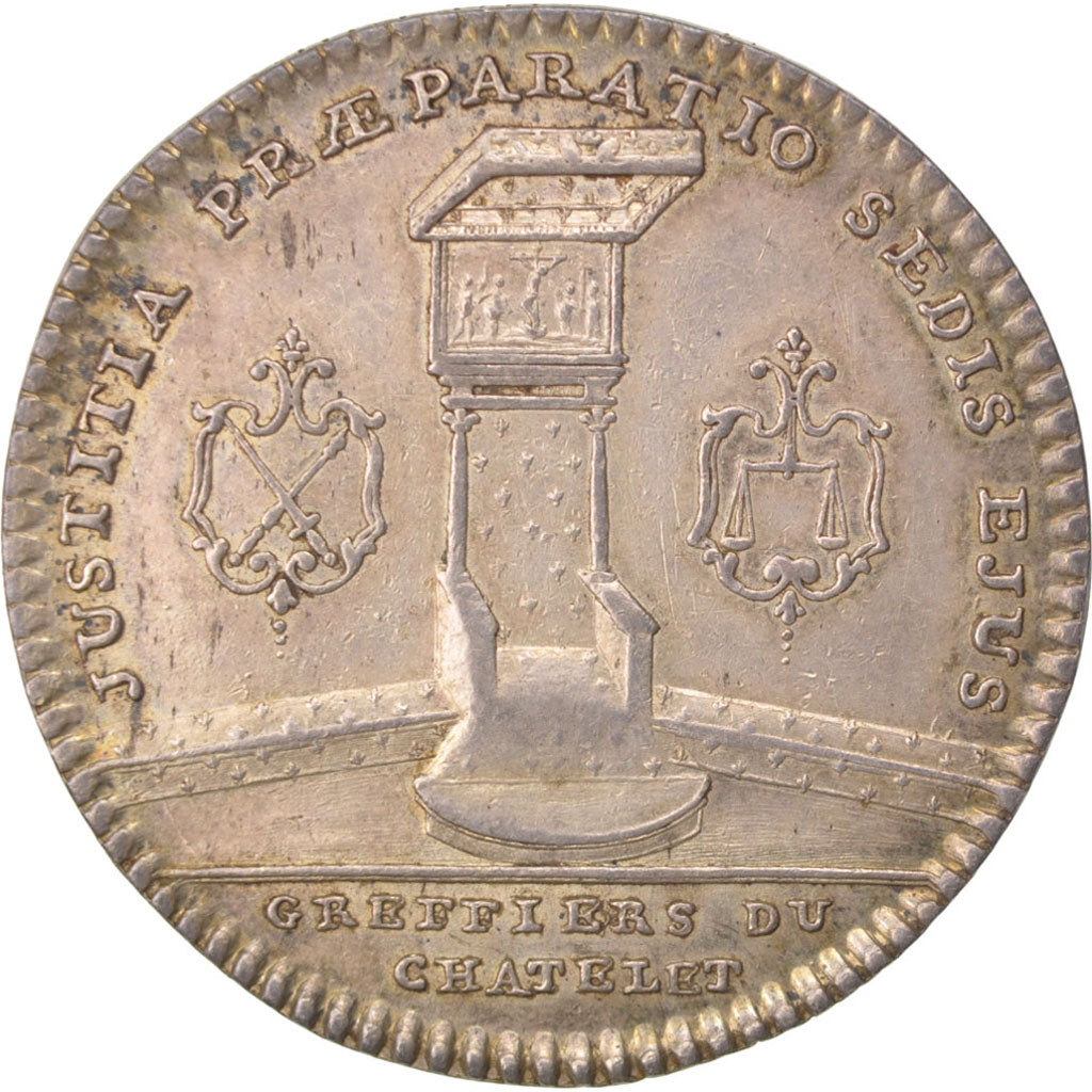 France, Token, Justice, Greffiers du Châtelet, Paris, AU(50-53), Silver