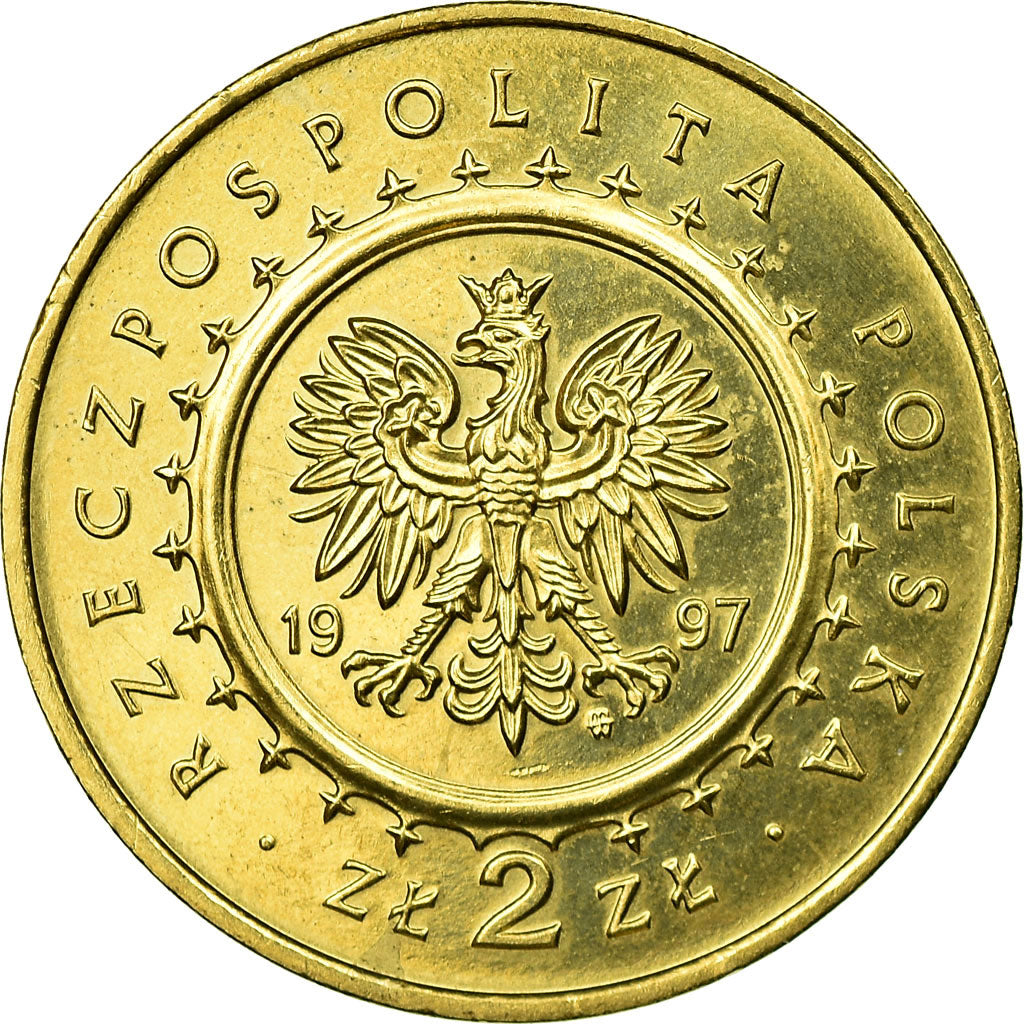 Moneda, Polonia, Zamek W Pieskowej Skale, 2 Zlote, 1997, Warsaw, EBC, Latón