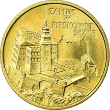 Coin, Poland, Zamek W Pieskowej Skale, 2 Zlote, 1997, Warsaw, AU(55-58), Brass