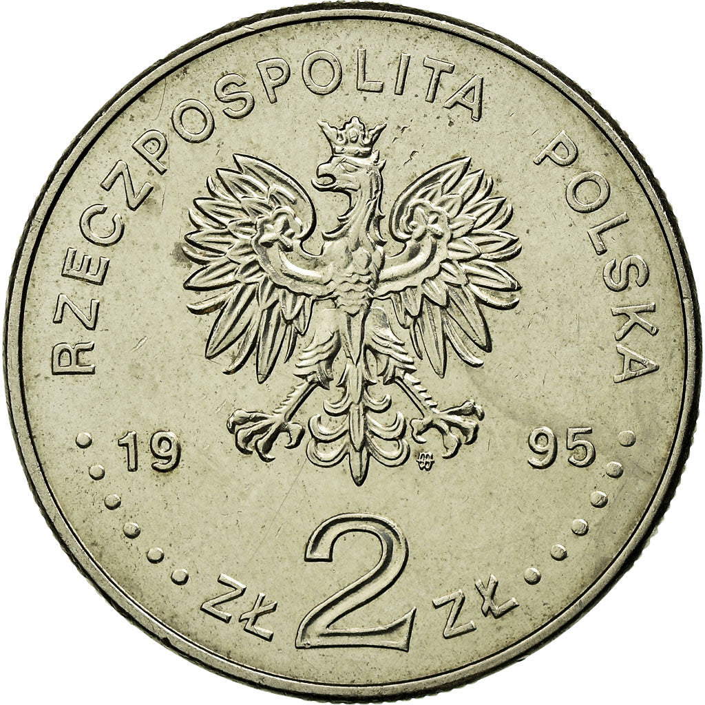 Moneda, Polonia, 55th Anniversary - Katyn Forest Massacre, 2 Zlote, 1995
