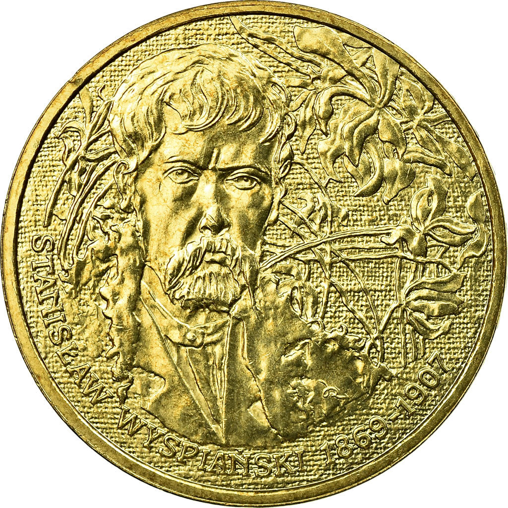 Moneda, Polonia, Stanislaw Wyspianski (1869-1907), 2 Zlote, 2004, Warsaw, EBC