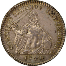 France, Justice, Token, 1741, AU(55-58), Silver, Feuardent #1821, 7.49