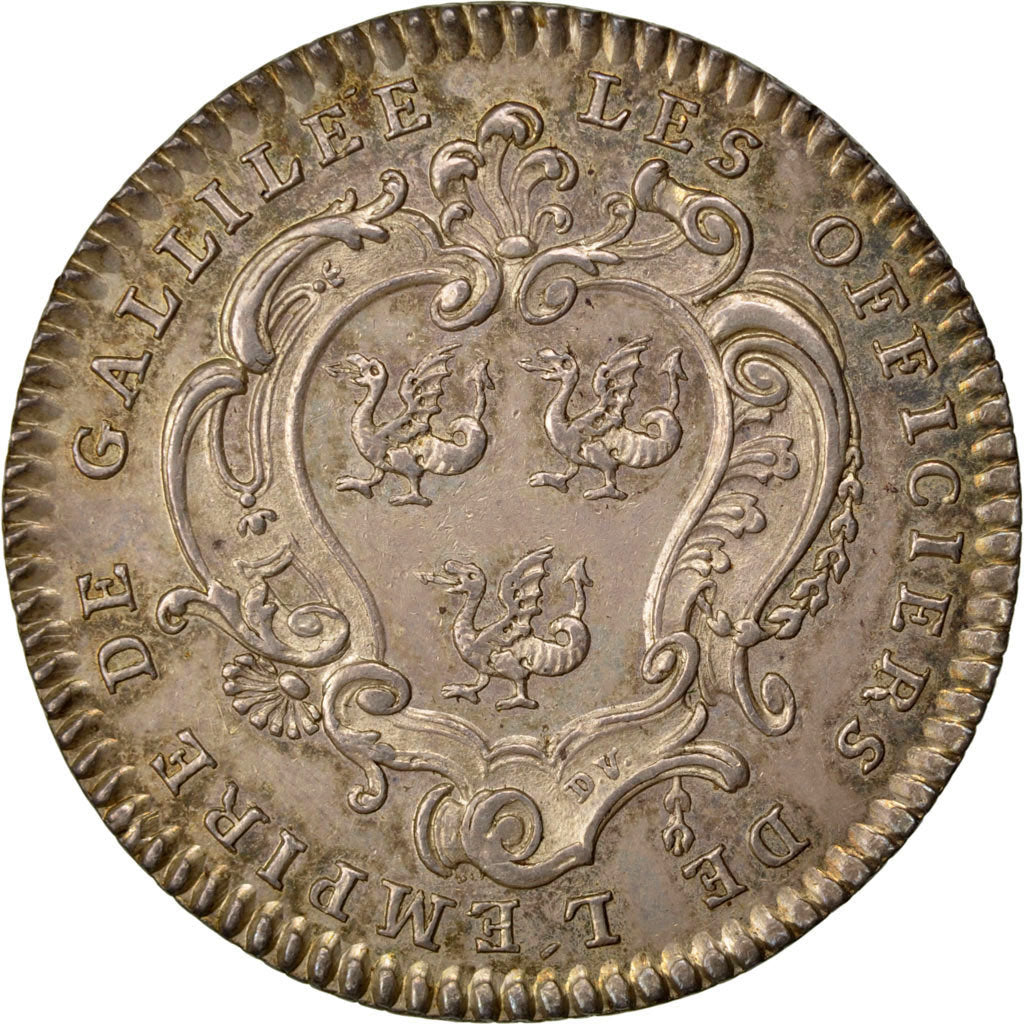 France, Justice, Token, 1741, AU(55-58), Silver, Feuardent #1821, 7.49