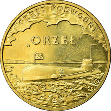 Moneta, Polska, Orzel, submarine, 2 Zlote, 2012, Warsaw, EF(40-45), Mosiądz